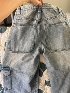 John Galt wide leg cargo jean